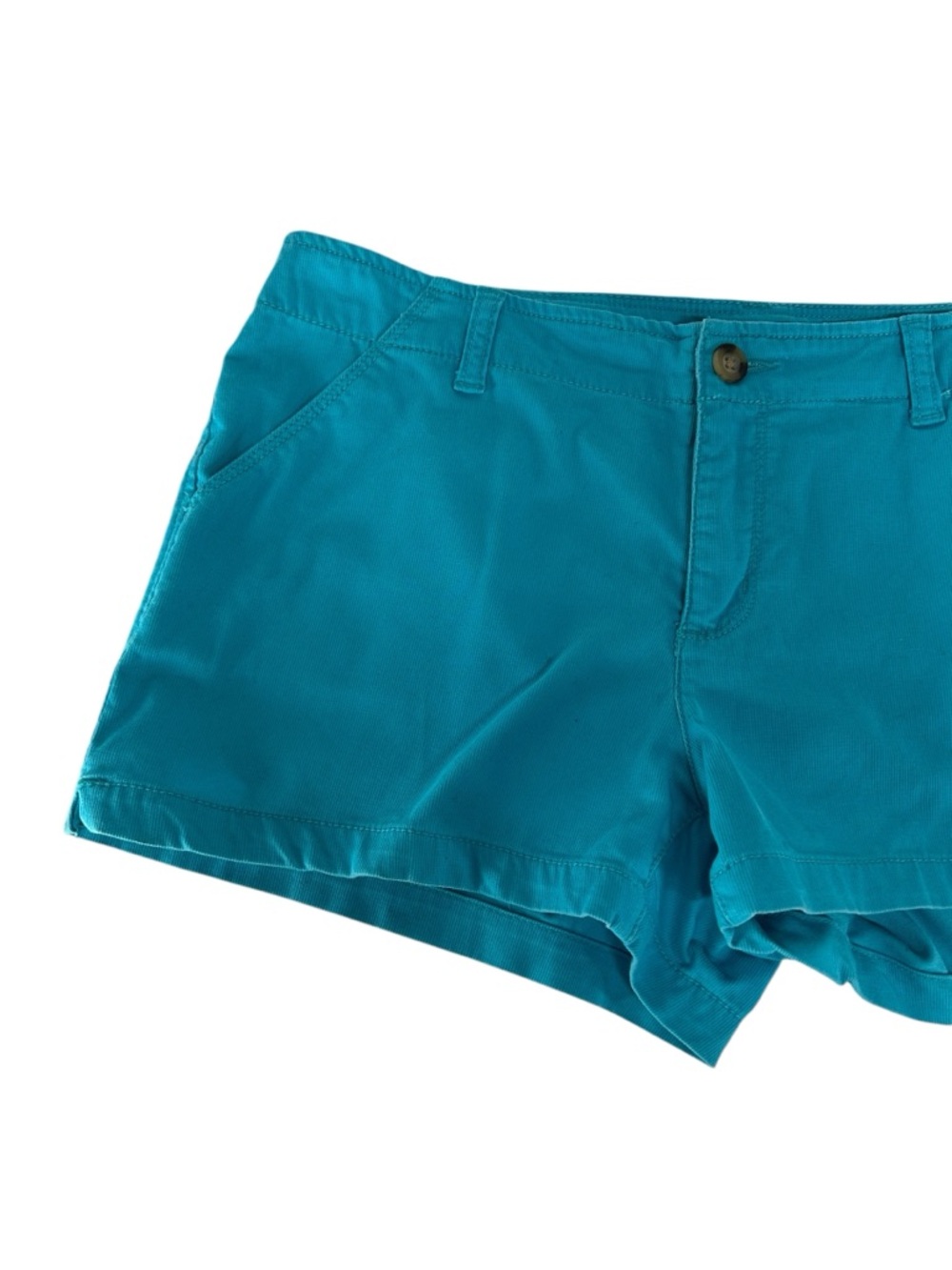 ARIZONA JEAN CO / Teal Micro Corduroy Shorts / Size 11 / Y2K Summer Festival - Picture 2 of 9